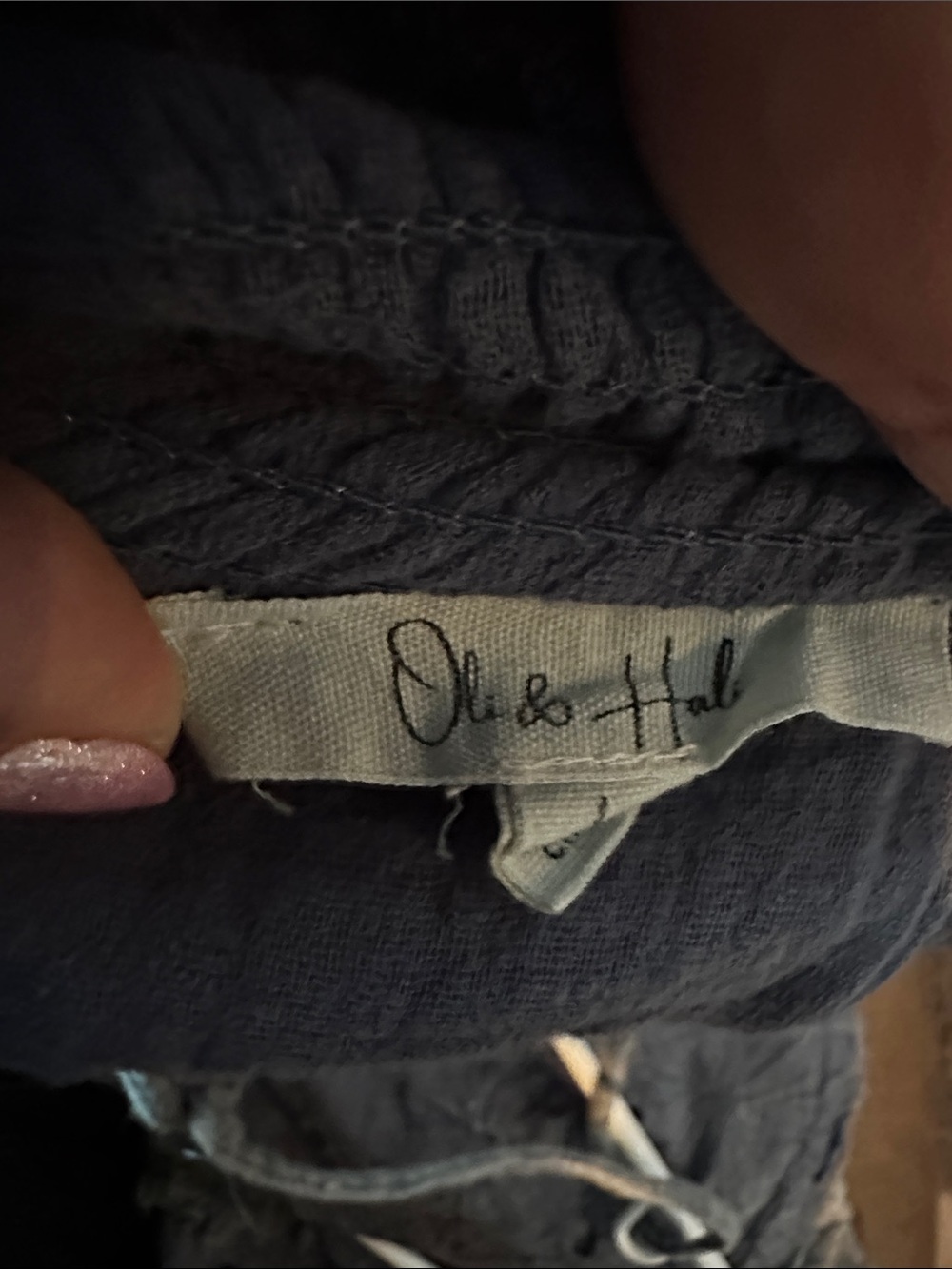 Oli & Hali Layered High-Low Tiered Skirt in Gray and Charcoal - Picture 2 of 5